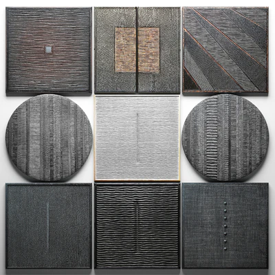 Wood Wall Sculpture, настенный декор, набор картин, luxury, панно, лофт, черная картина, эко дизайн, природный декор, деревянный, интерьерные, стильные, резьба — Вид 1