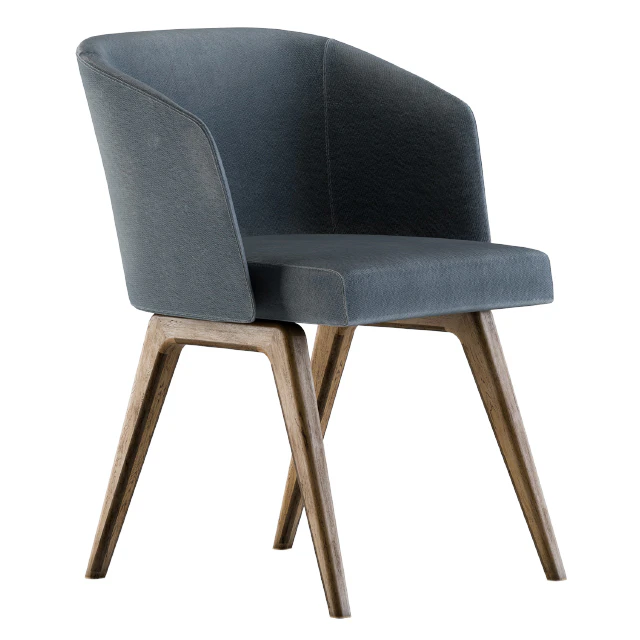 Minotti Dinning with Creed Chair and Wooden Toulouse Table — Descargar