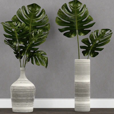 Monstera leaf in vase — Ver 1