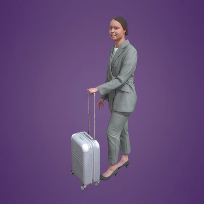 posed woman travelling 043-3375 — скачать