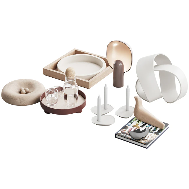 Living contemporary nature accessories decor set — Descargar