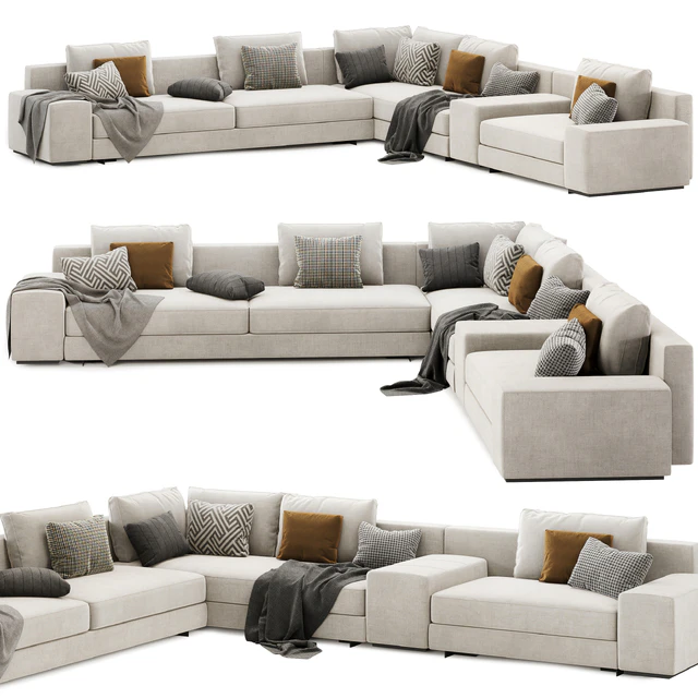 Daniels modular sofa set 02 by Minotti italia — Descargar