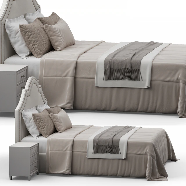 Queen Madison Crown Headboard Bed — Скачать