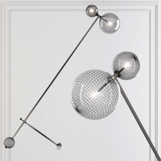 Restoration Hardware Glass Globe Mobile BOOM FLOOR LAMP Black — Descargar