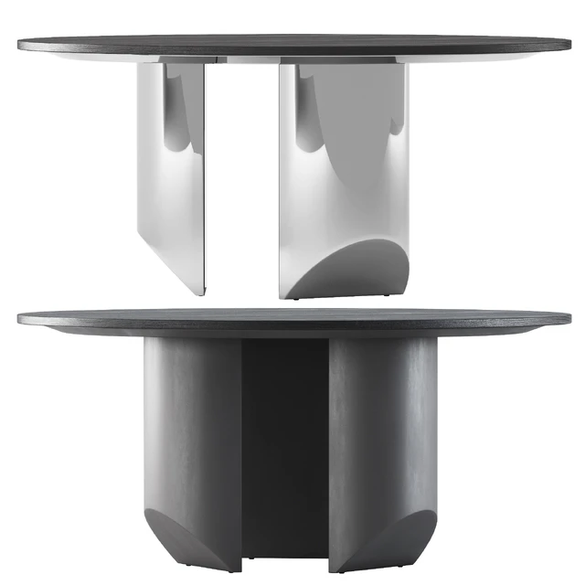 Angie chairs and Wedge table by Minotti — Скачать