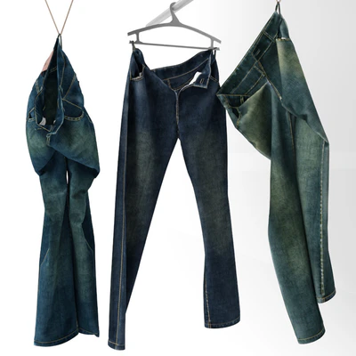 Jeans on a hanger and hook — Ver 1