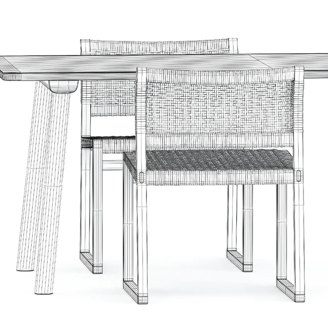 BM62 and BM61 Chair and Taro Table by Fredericia Furniture — Скачать