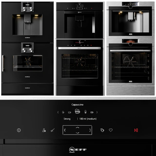 GAGGENAU, AEG and NEFF double oven and coffeemaker collection — Скачать