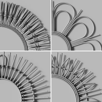Rattan mirrors — Ver 3