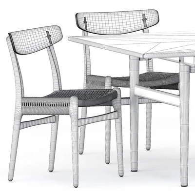 CH327 DINING TABLE, CH23 CHAIR by Carl Hansen & Son — Ver 3