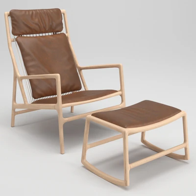 Gazzda Dedo Lounge Chair and Dedo Footstool — Ver 1