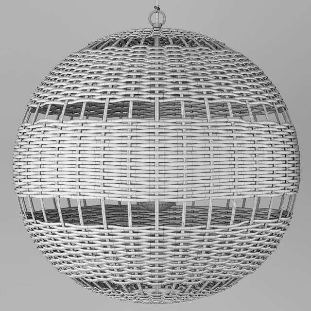 RH Montauk rattan round pendant — Скачать