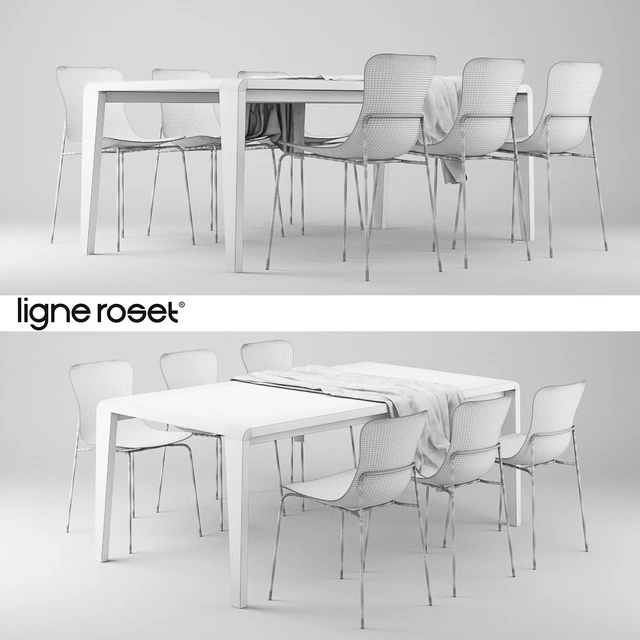Ligne Roset SpiritOfForest Table and Ettoriano Chair — Descargar