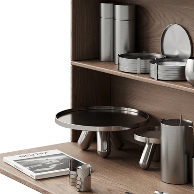 059 Kitchen decor set DISHES aluminum 01 — Ver 2