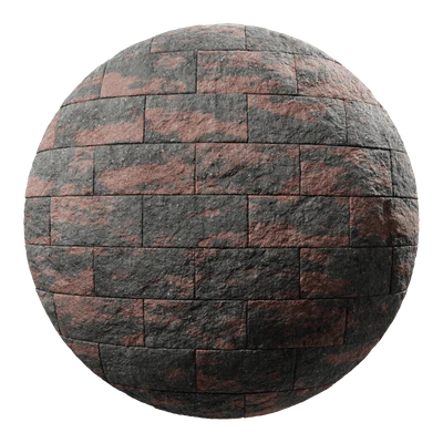 split face running concrete block wall texture black — download