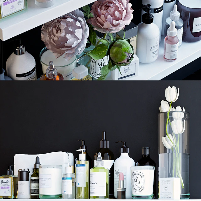 Shelves with cosmetics and bathroom decor - 2 — Descargar
