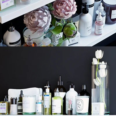 Shelves with cosmetics and bathroom decor - 2 — Ver 2