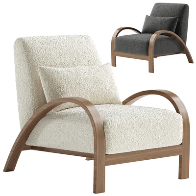 Boucle Bentwood Armchair — Ver 1