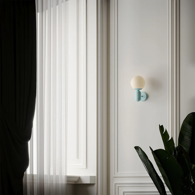 Orb Shade Child Bedroom Wall Light Blue — Descargar