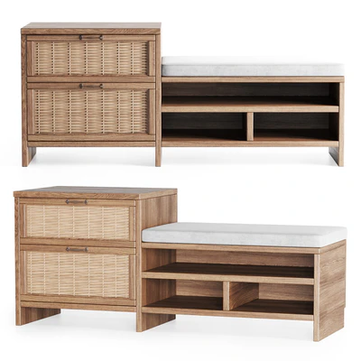 Wooden rattan couch — Ver 1