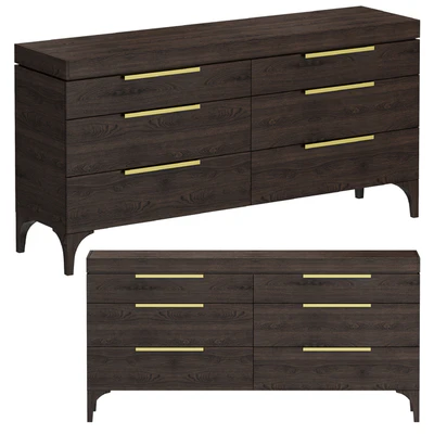 Dantone Home 6-Drawer Bridge Chest of Drawers — Ver 1