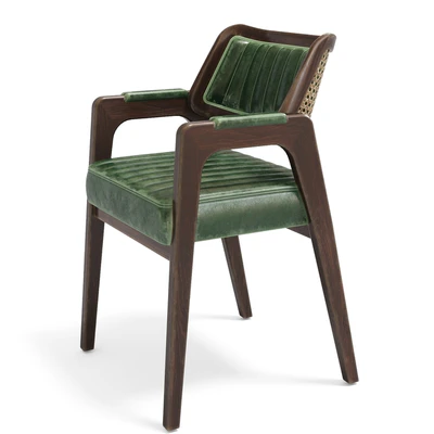 Aged chair Leta Notre Wicker with rattan back — Ver 3