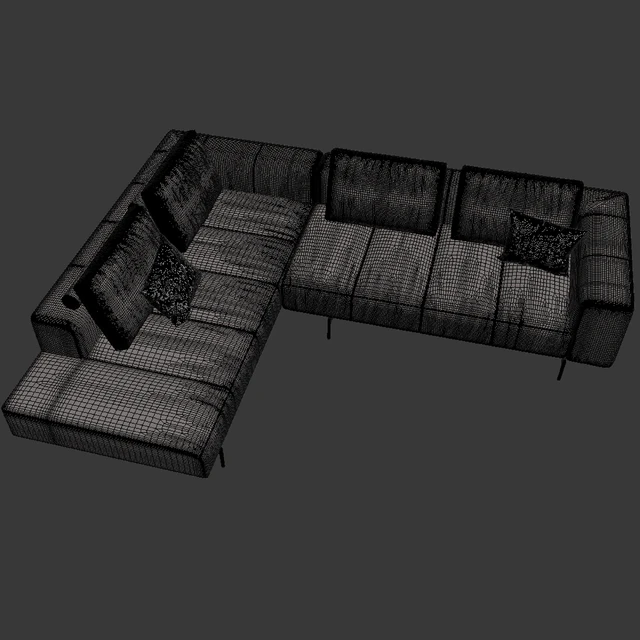 BoConcept Amsterdam corner sofa with lounging unit — Descargar