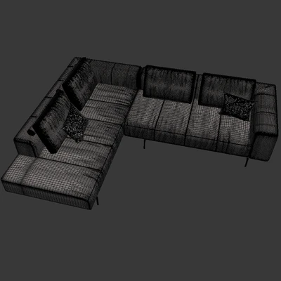 BoConcept Amsterdam corner sofa with lounging unit — Ver 4