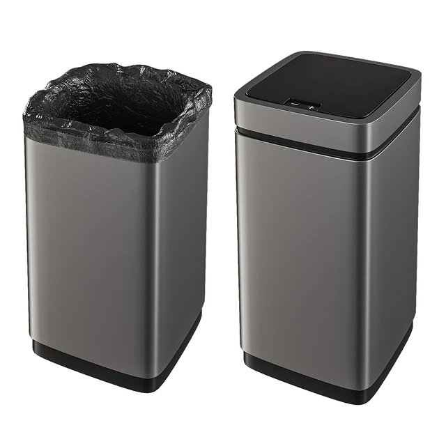 Set of trash cans with contents — Descargar