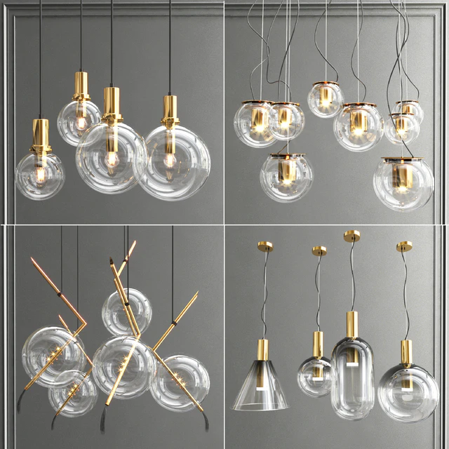 Collection glass bole pendants — Скачать