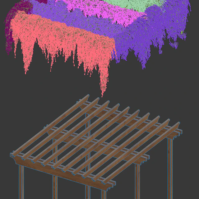 Pergola with grape leaves v2 — Descargar