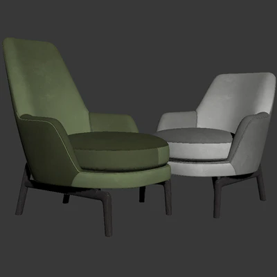 Leda Flexform Armchair Set 02 — Вид 2