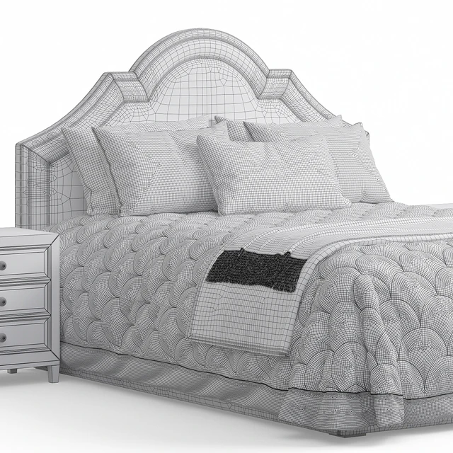 Queen Madison Crown Headboard Bed — Скачать