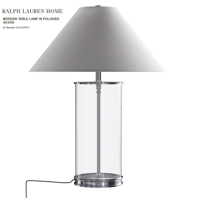Ralph Lauren MODERN TABLE LAMP IN POLISHED SILVER — Вид 1
