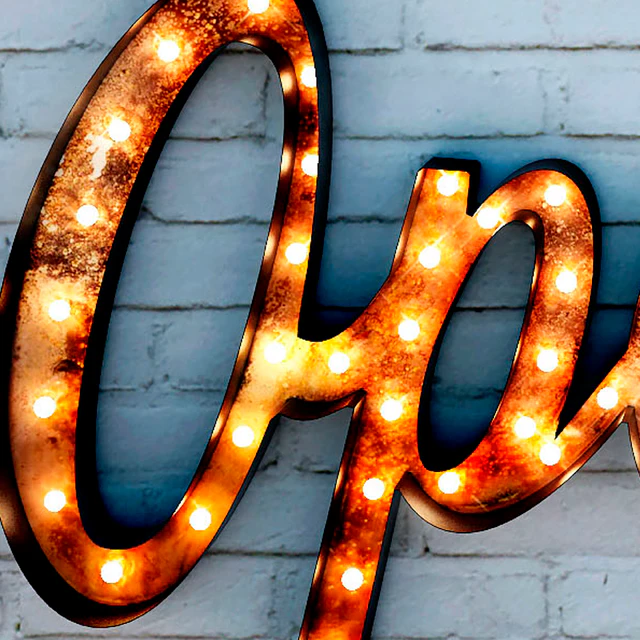 Lighted Metal sign. Set 5 — Descargar