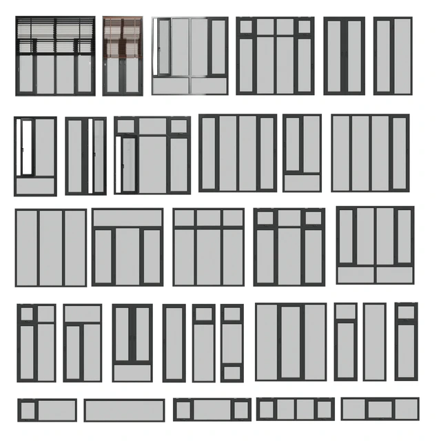 open window & close metal window with metal & leather blinds — Скачать