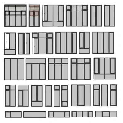 open window & close metal window with metal & leather blinds — Вид 3