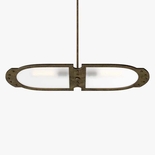 1stdibs Large Double-Plate Frosted Glass Pendent — Descargar