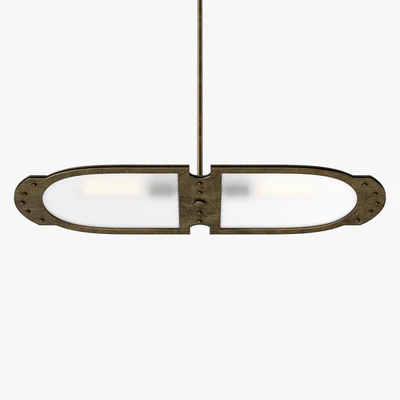 1stdibs Large Double-Plate Frosted Glass Pendent — Ver 3