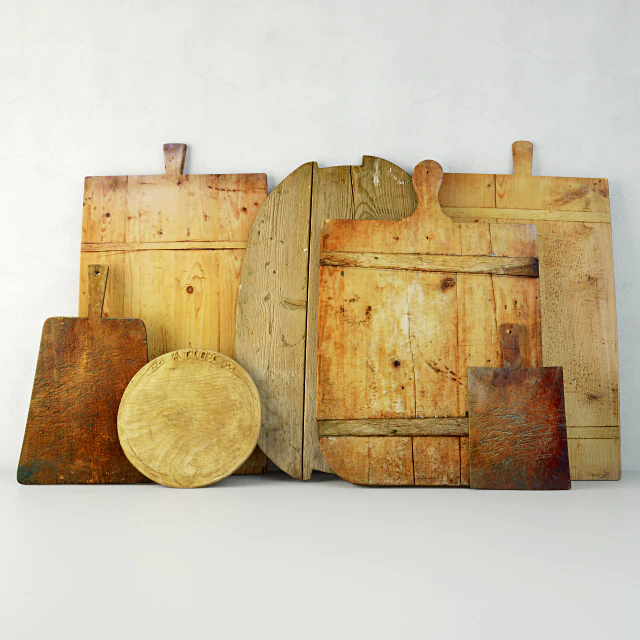 Antique Cutting Boards with Knife — Скачать