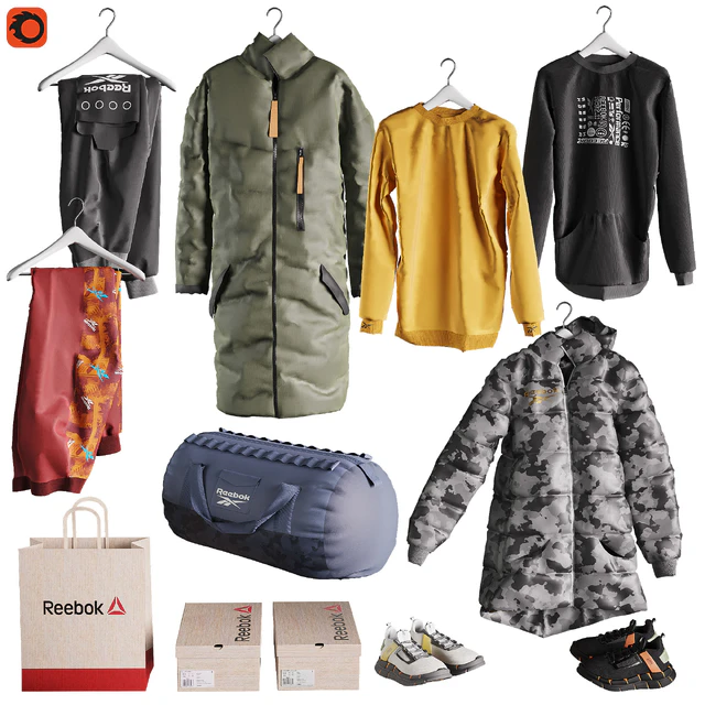 Floor hanger with clothes — Descargar