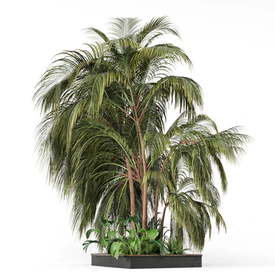Outdoor Garden set bush and Tree - Garden Set 126 — Вид 4