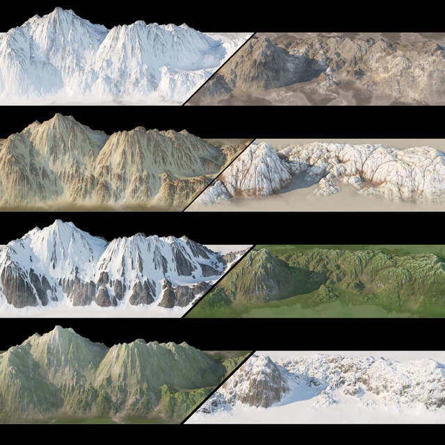 Mountain chain. 8 textures. — Descargar