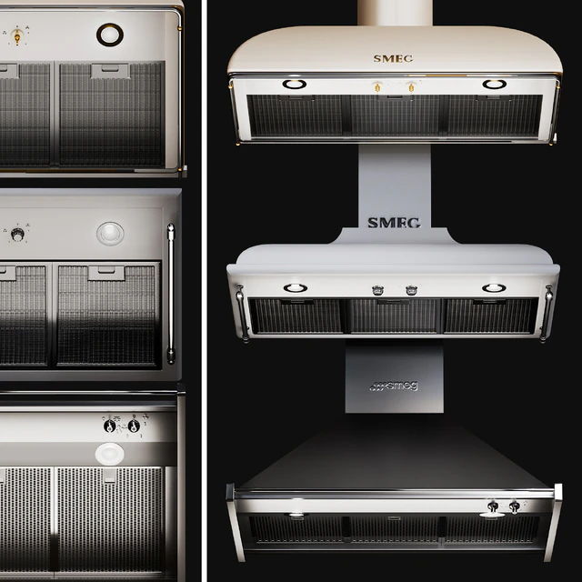 Kitchen Appliances Smeg Hoods Set 1 — Descargar