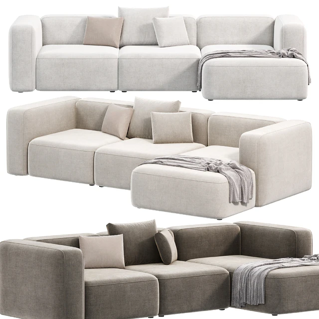 BASECAMP CHAISELOUNGE left Modular Sofa by makenordic — Скачать