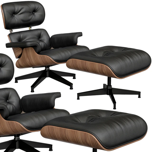 Eames Style Lounge Chair & Ottoman — Скачать