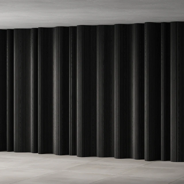 434 wall composition 15 wave fluted wood Reeded Panels 02 — Descargar