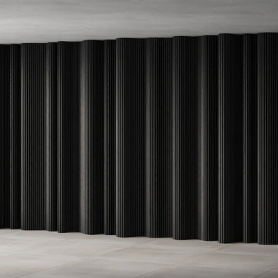 434 wall composition 15 wave fluted wood Reeded Panels 02 — Ver 4