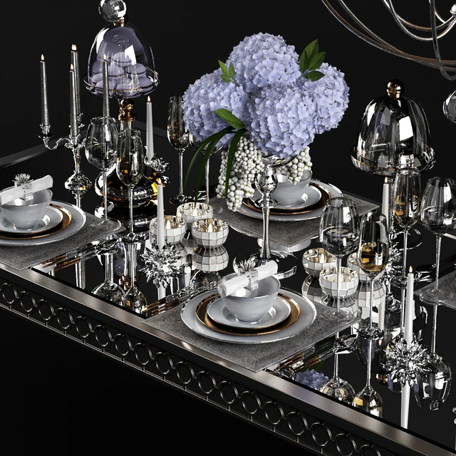 Sophie Mirrored Dining Table set — Descargar