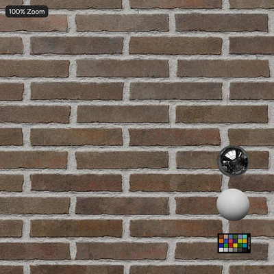 sandfaced running bond brick wall texture gray — View 3